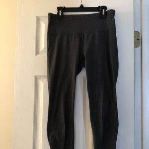 Grey leggings, worn by teen